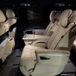 Mercedes VIP Class cabin with facing leather seats, Transfert VIP Courchevel