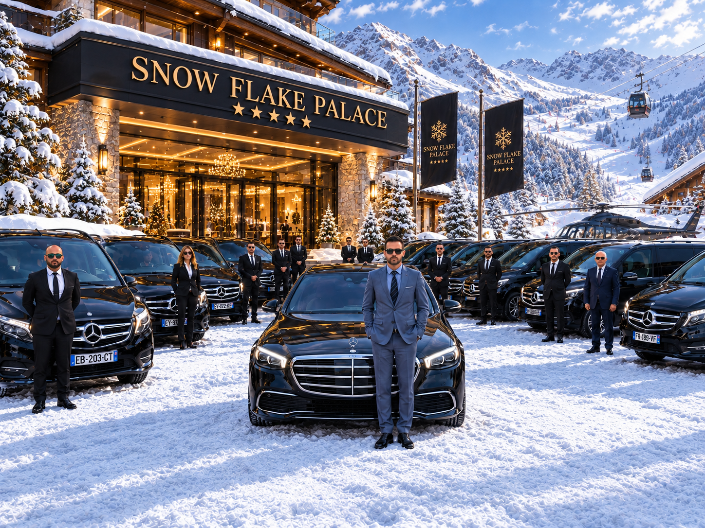 Mercedes with driver Courchevel — S Class, VIP Class and V Class
