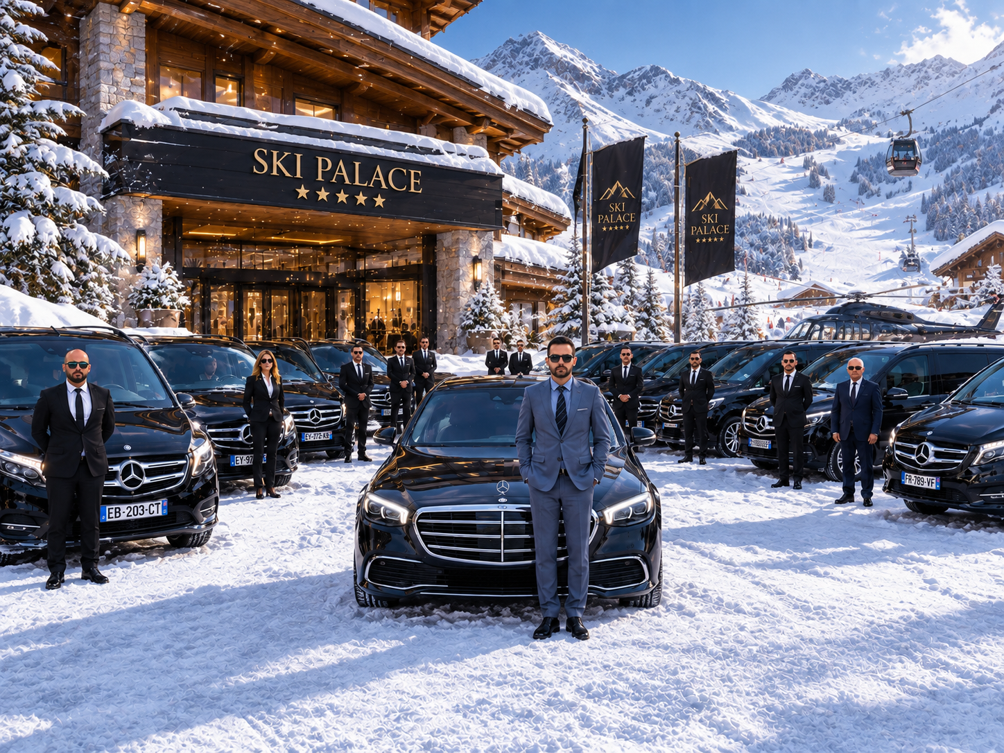 Private driver in Courchevel - Transfert VIP Mercedes fleet in winter